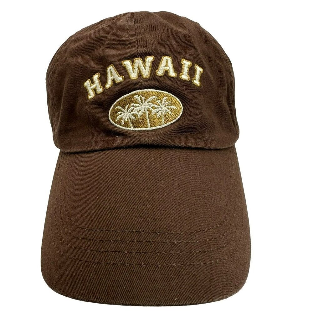 Hawaii Palm Tree Embroidered Unstructured‎ Baseball Adjustable Strap Cap Cotton